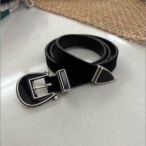 NWOT Anderson's black suede leather belt (SMALL)
